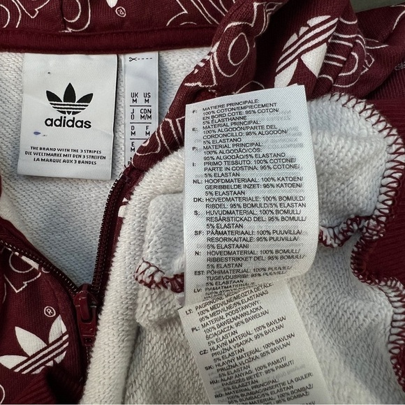 Adidas Monogram Zip Up Terrycloth Hoodie - Picture 8 of 9